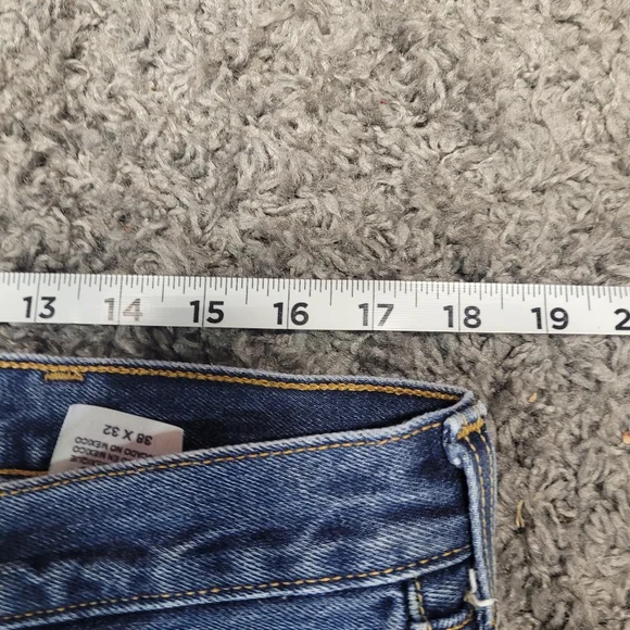 Vintage Levis 501 Denim Jeans Button Fly 38x32 Made In Mexico - Picture 9 of 13